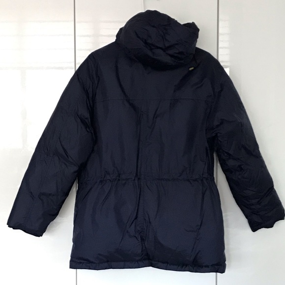 Deep Navy Blue oversized Down Coat with detachable hood - Picture 3 of 11